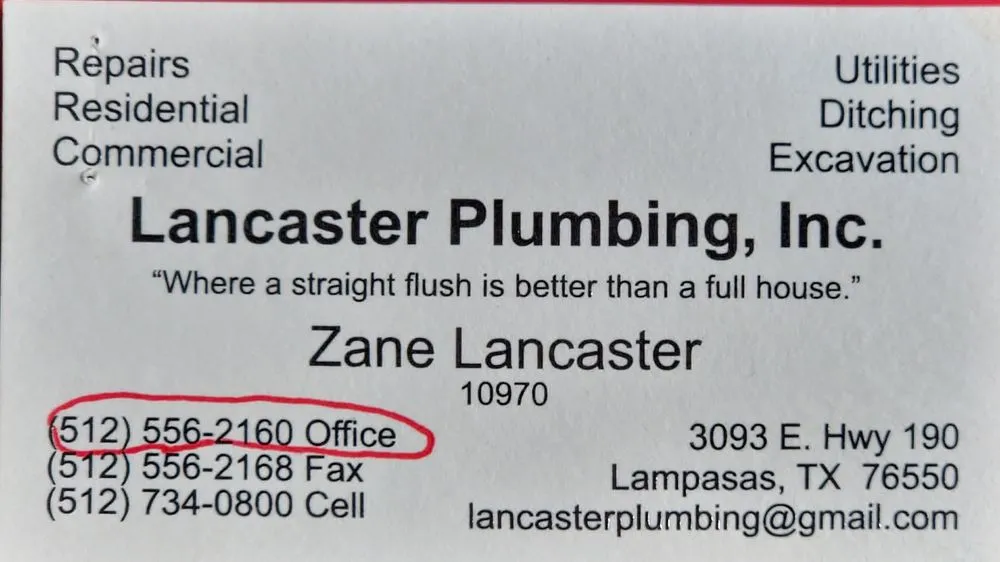 Slide of LANCASTER PLUMBING