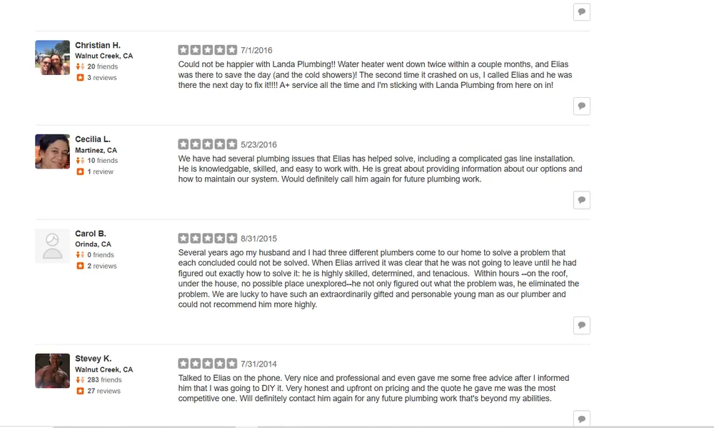 Slide of Landa Plumbing