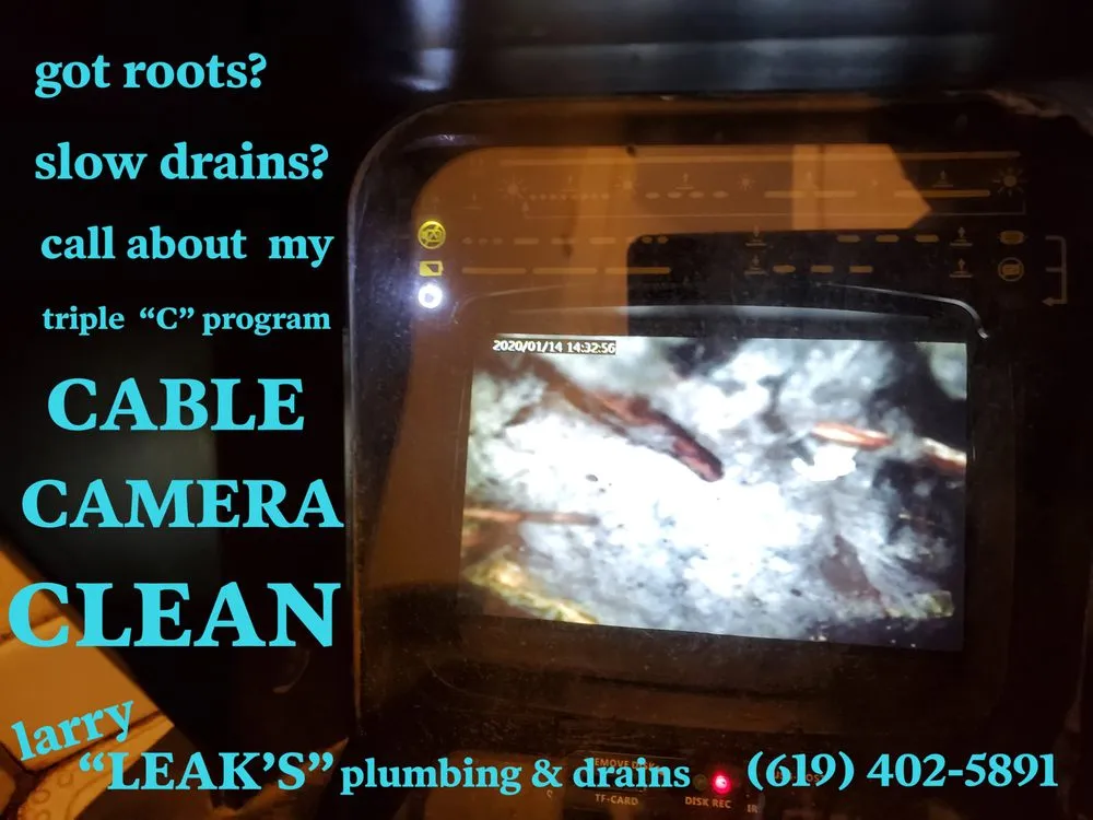 Slide of Larry Leaks Plumbing & Drains