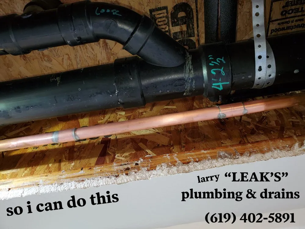 Slide of Larry Leaks Plumbing & Drains