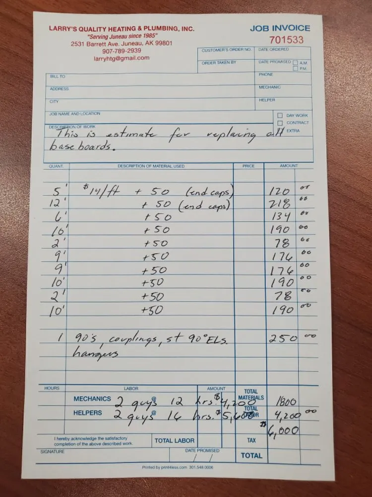 Slide of Larry's Quality Heating & Plumbing