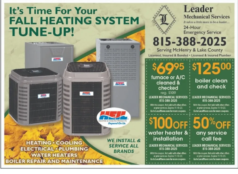 Emergency plumbing repair experts serving Richmond, IL - Leader Mechanical Services