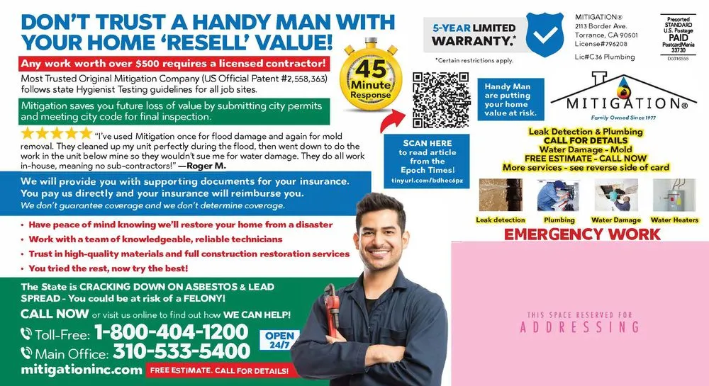 Slide of Leak Detection McDonalds Restoration in Hermosa Beach