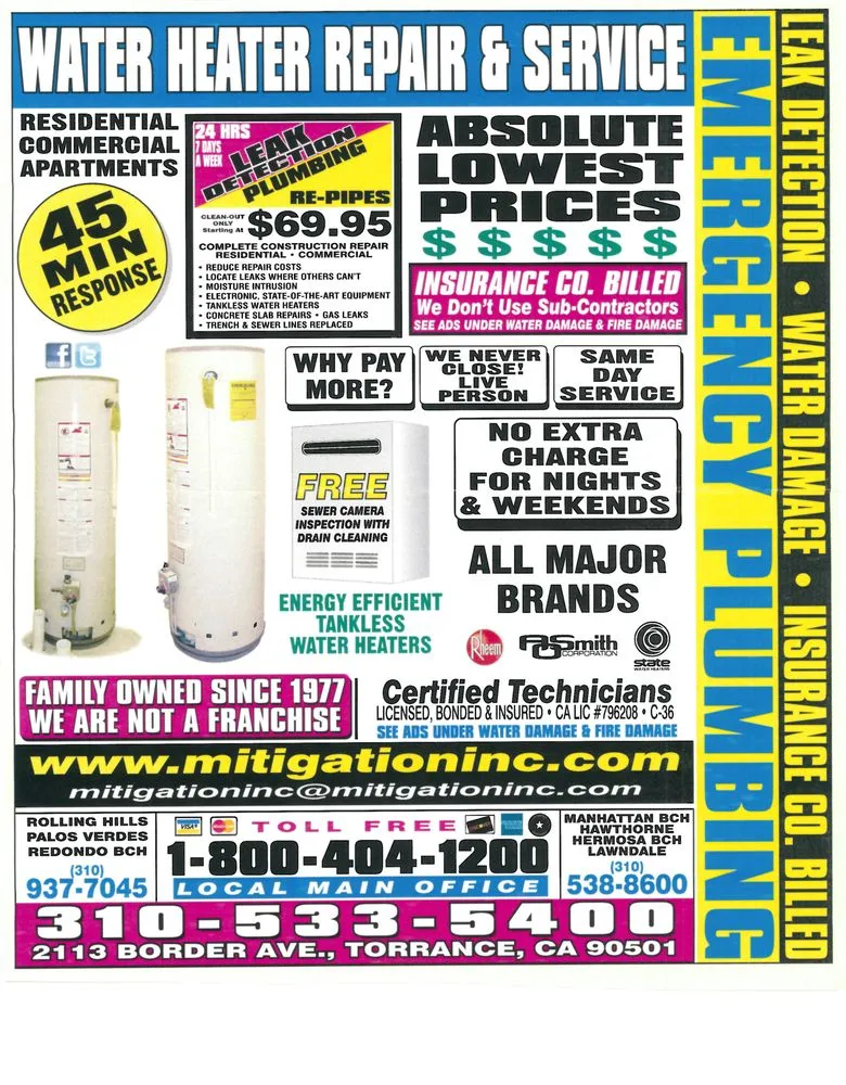 Reliable emergency plumbing for homes in Rolling Hills Estates, CA by Leak Detection Water Damage Mcdonalds Restoration