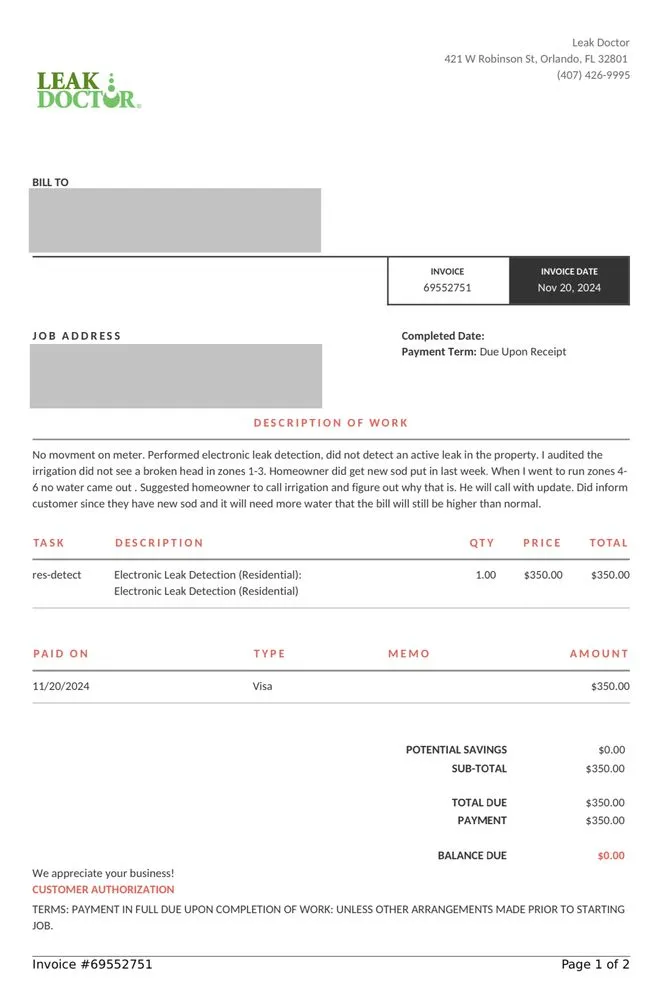 Slide of Leak Doctor