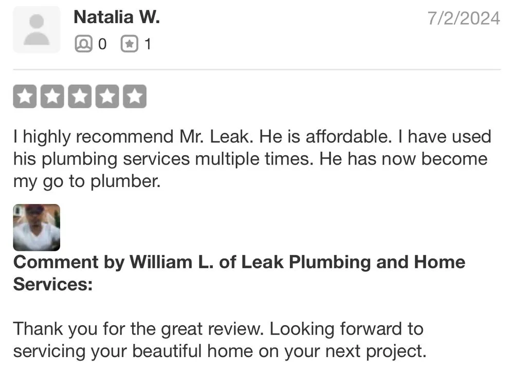 Slide of Leak Plumbing and Home Services