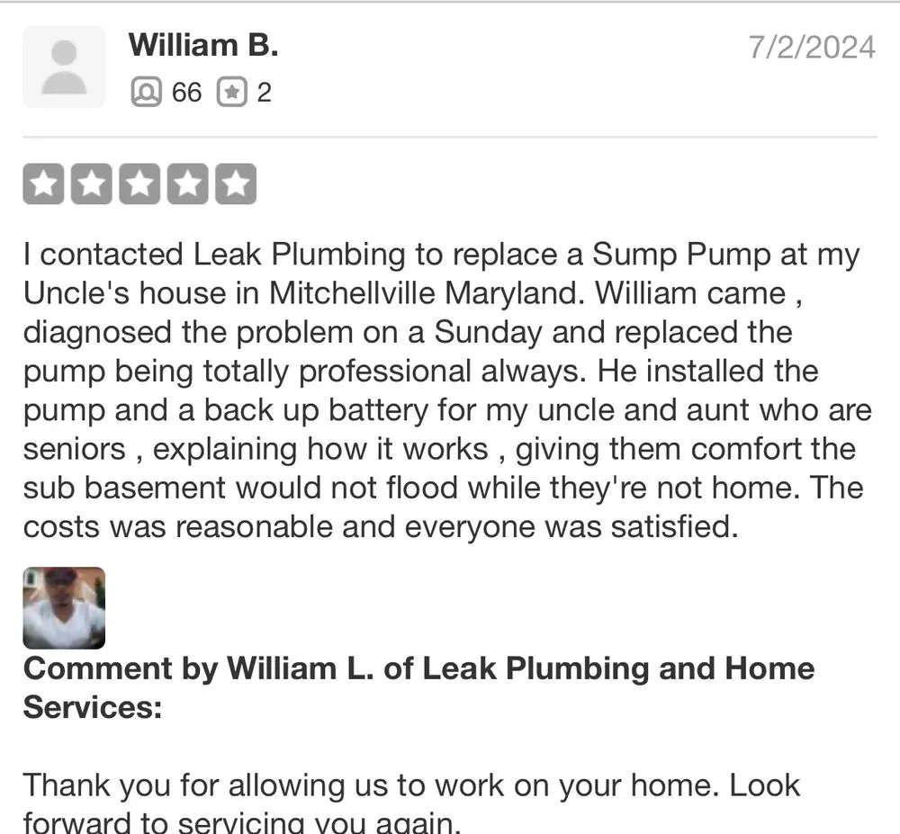 Slide of Leak Plumbing and Home Services