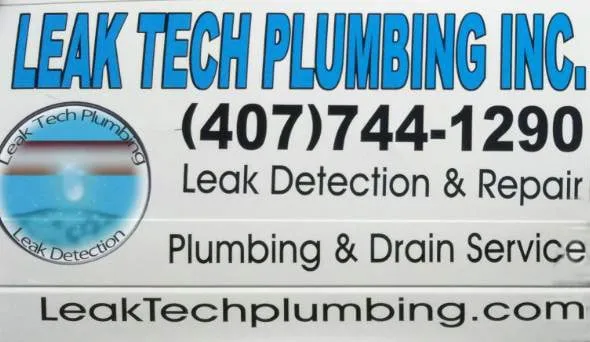 Leak Tech Plumbing Logo