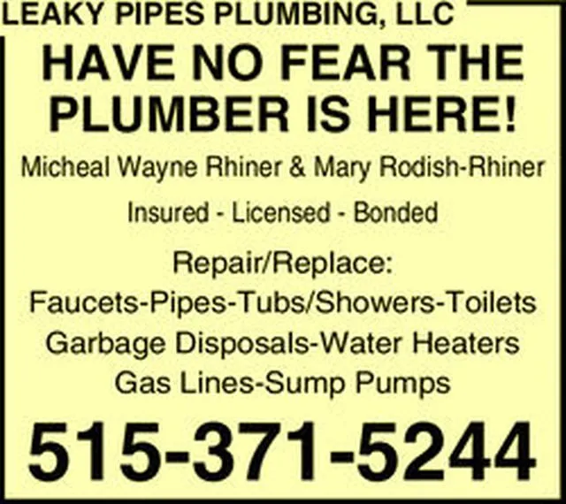Slide of Leaky Pipes Plumbing