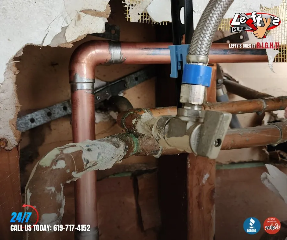 Emergency water heater service for homes in San Diego, CA by Lefty's Plumbing