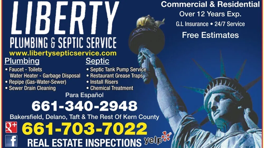 Expert plumbing repair in Bakersfield, CA by Liberty Plumbing & Septic Service