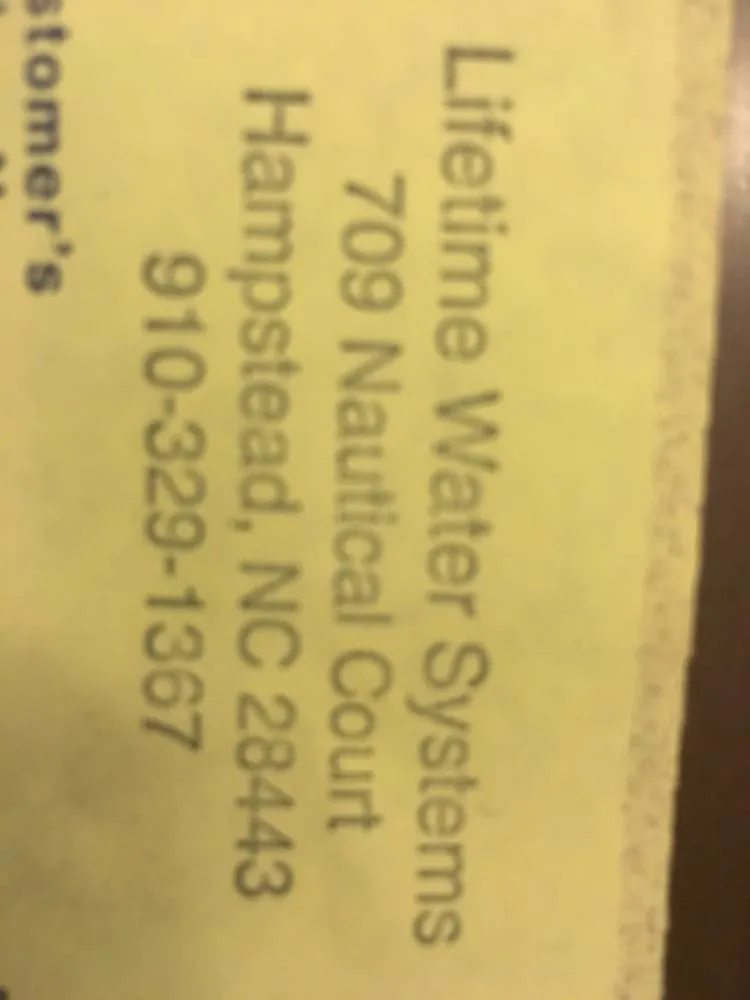 Slide of Lifetime Water Systems and Plumbing