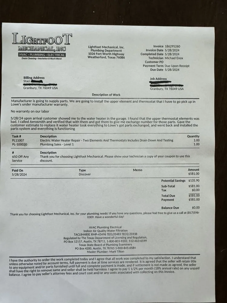 Slide of Lightfoot Mechanical Services