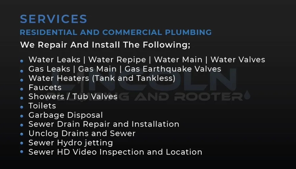 Slide of Lincoln Plumbing And Rooter