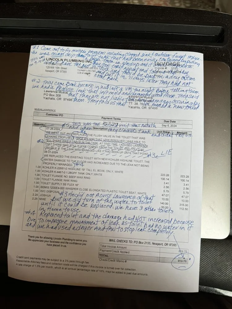 Slide of Lincoln Plumbing