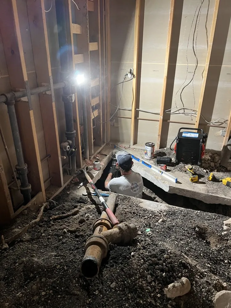 Slide of Liquid Rock Sewer Lining