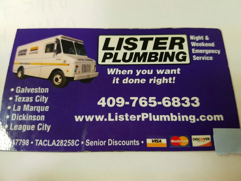 Slide of Lister Plumbing