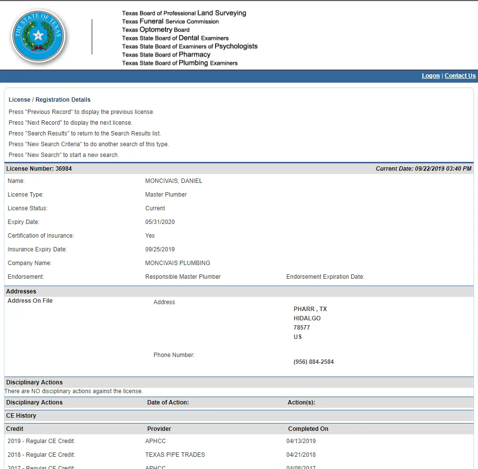 Slide of Lopez Plumbing