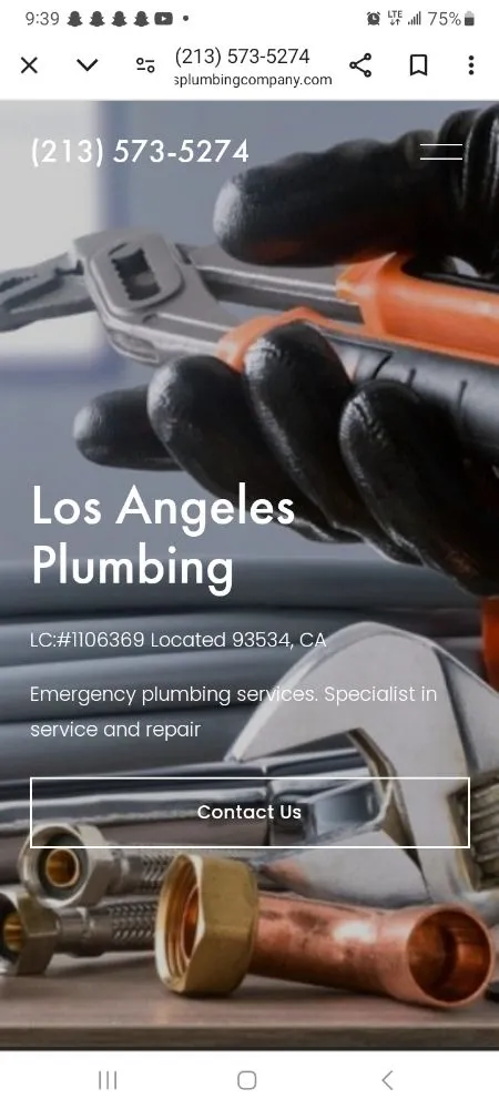 Slide of Los Angeles Plumbing