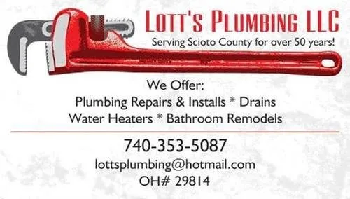 Professional pipe repair for homes in Minford, OH by Lott's Plumbing