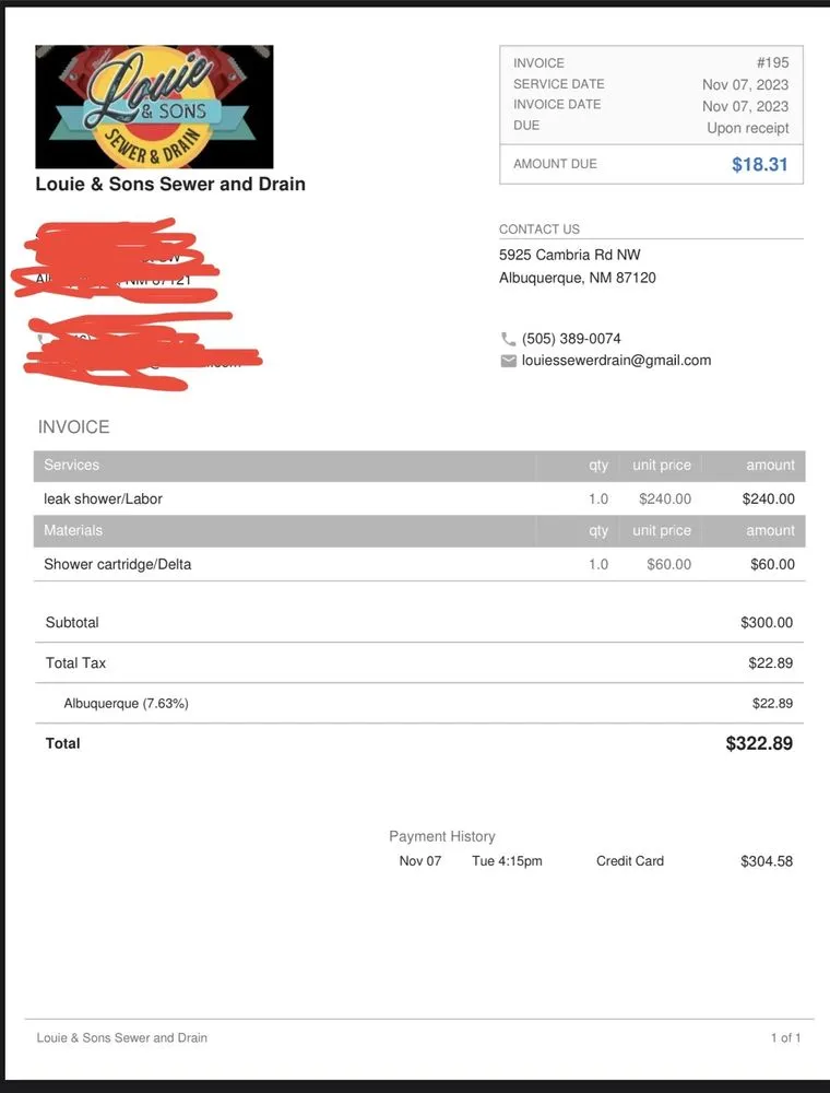 Slide of Louie & Sons Sewer & Drain