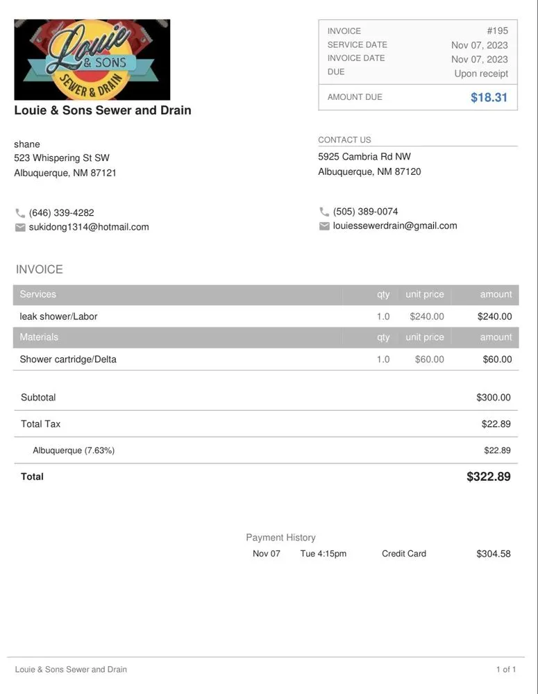 Slide of Louie & Sons Sewer & Drain