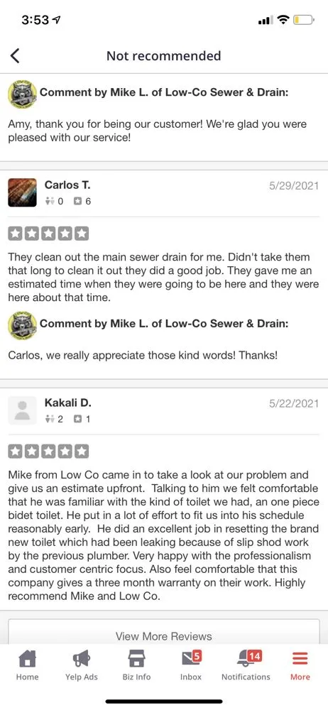 Slide of Low-Co Sewer & Drain