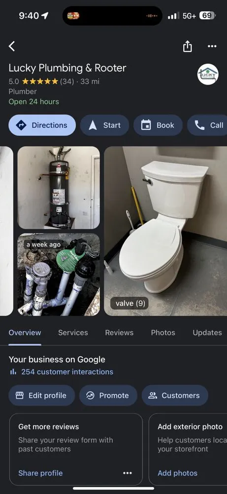 Slide of Lucky Plumbing and Rooter