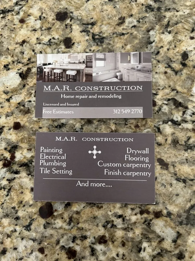 Slide of M A R Construction