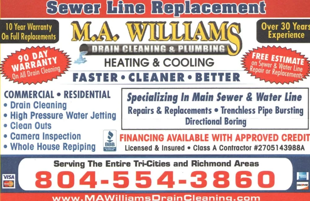 Slide of M A Williams Drain Cleaning & Plumbing