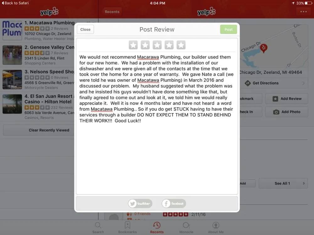 Slide of Macatawa Plumbing