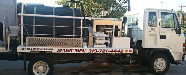 Magic Men Sewer Drain And Cleaning Logo