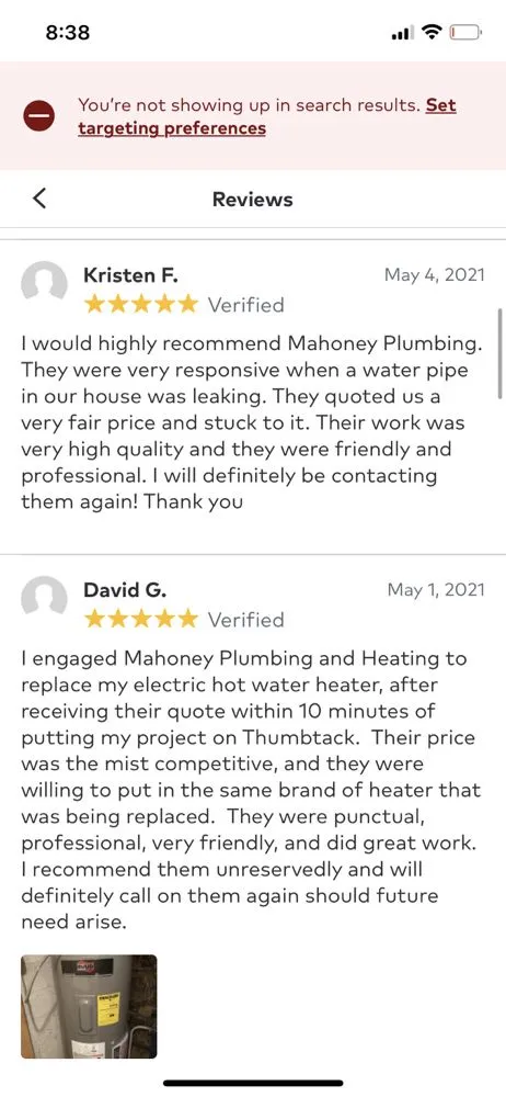 Slide of Mahoney Plumbing & Heating