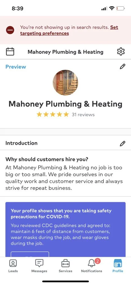 Slide of Mahoney Plumbing & Heating