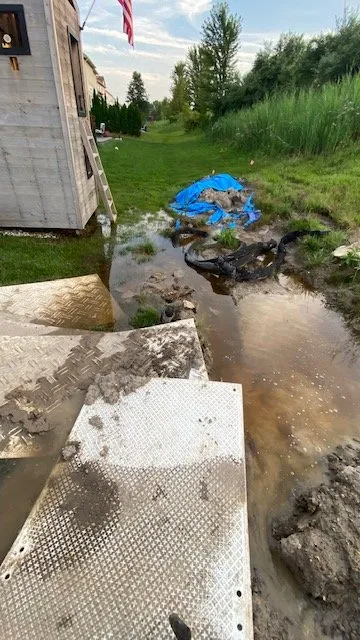 Slide of Main Drain Sewer & Repair