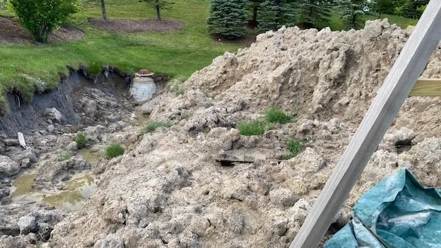 Slide of Main Drain Sewer & Repair