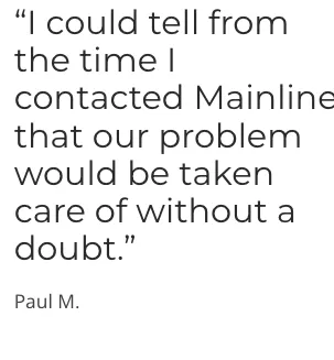 Slide of Mainline Drain & Sewer Cleaning