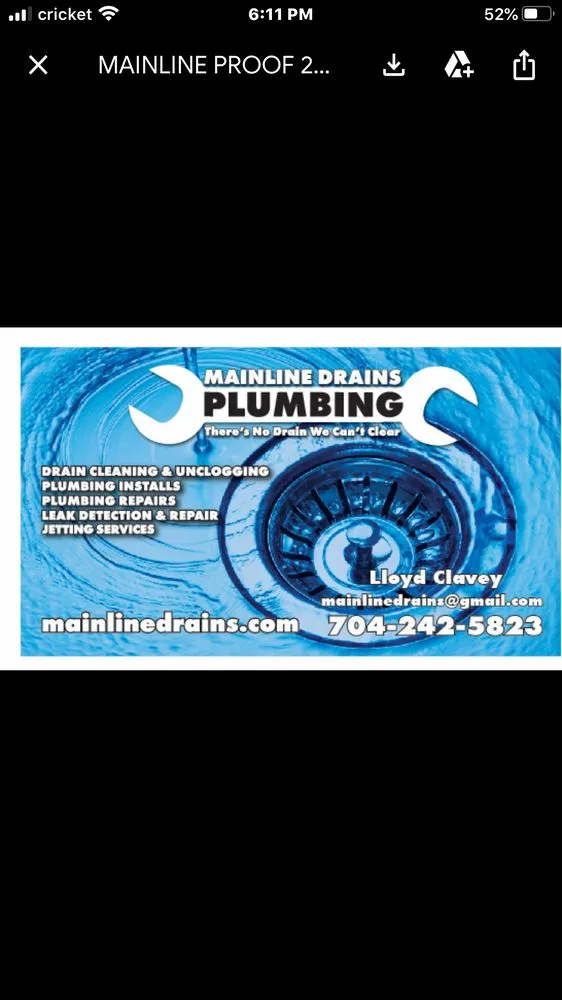 Slide of Mainline Drains