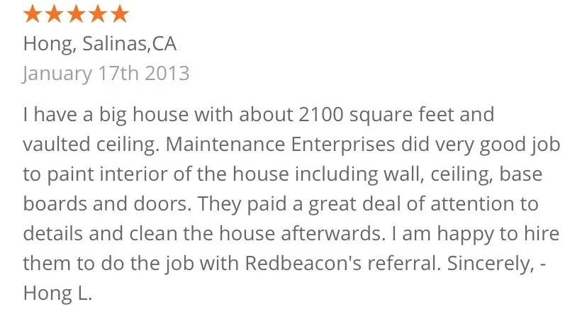 Slide of Maintenance Enterprises