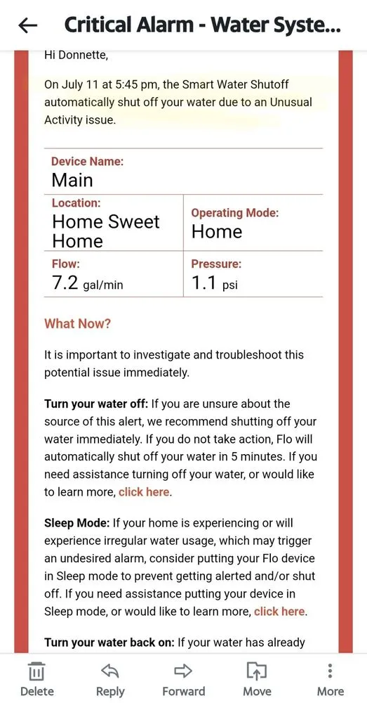 Slide of Major Leak Plumbing