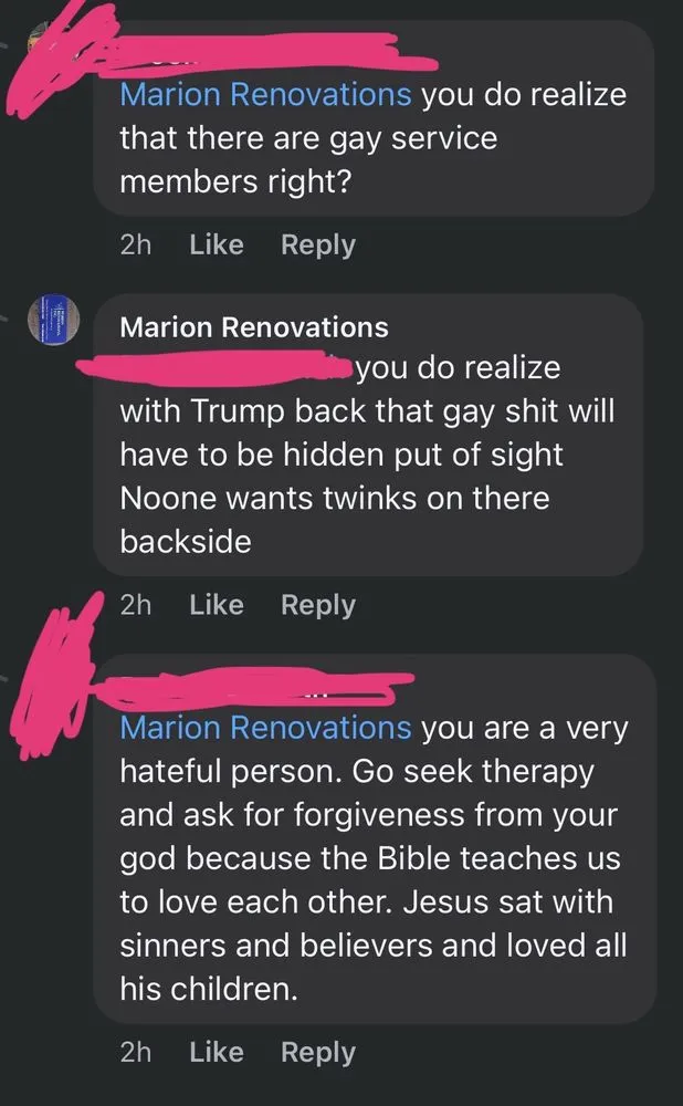 Slide of Marion Renovations