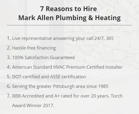 Reliable water heater service service in Bethel Park, PA - Mark Allen Plumbing & Heating