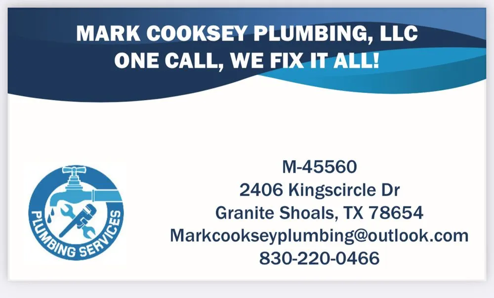 Slide of Mark Cooksey Plumbing