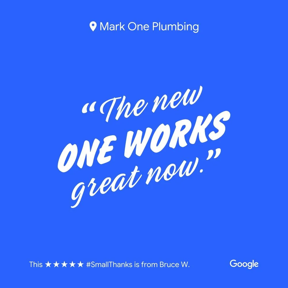 Slide of Mark One Plumbing