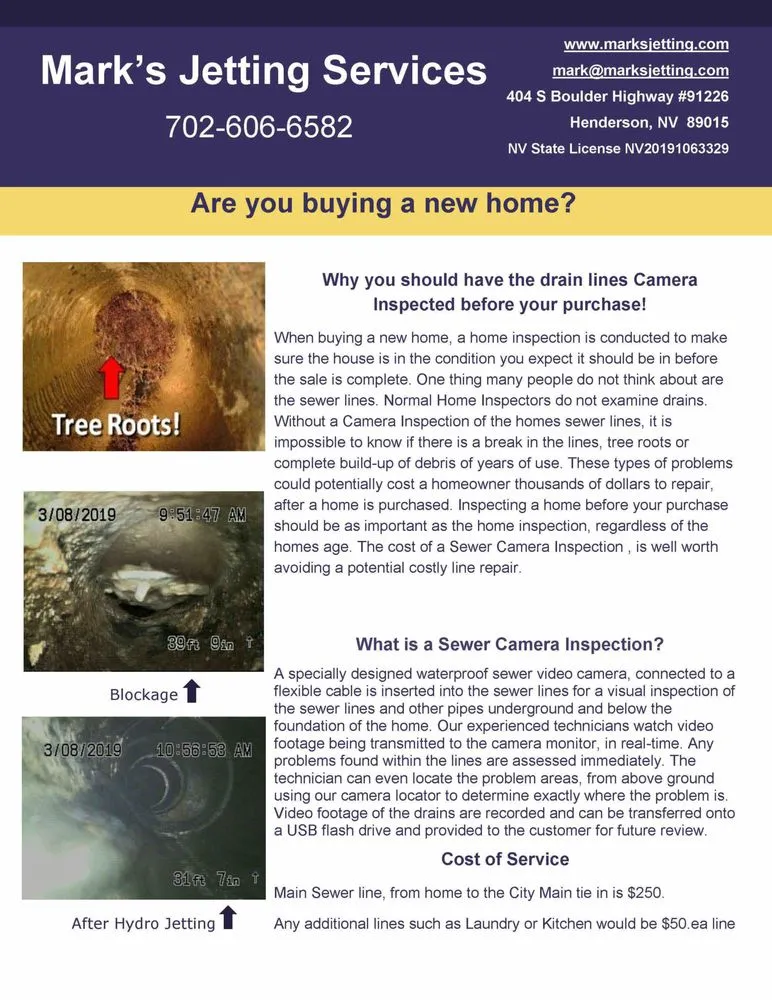 Slide of Mark's Jetting Services