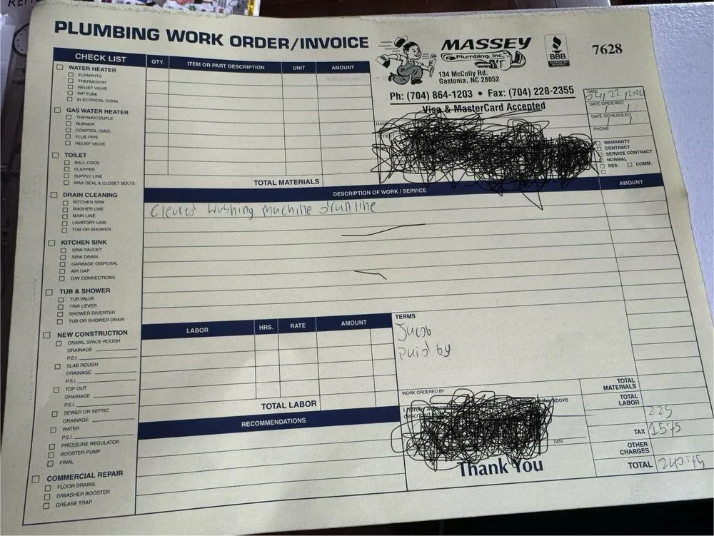 Slide of Massey Plumbing