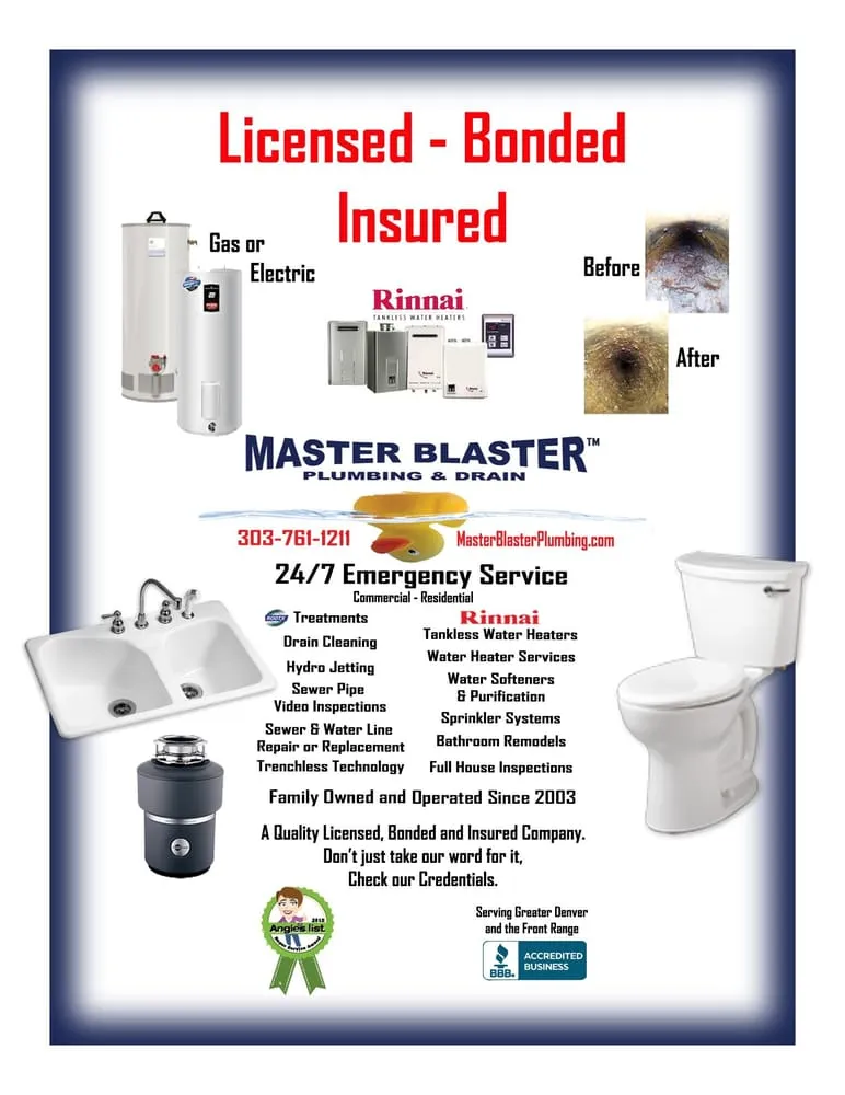 Slide of Master Blaster Plumbing & Drain