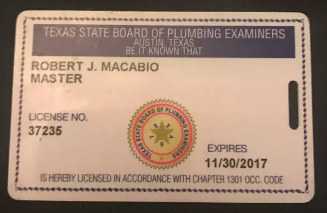 Slide of Master Plumber Rob