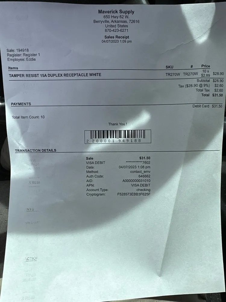 Slide of Maverick Supply