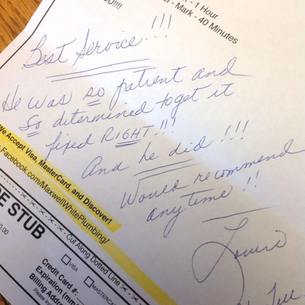 Slide of Maxwell-White Plumbing